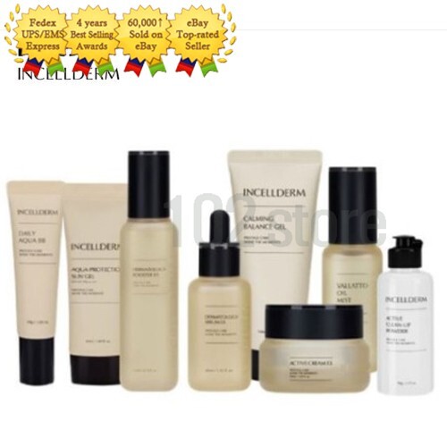 INCELLDERM Dermatology Booster Serum Cream Oil-Mist Balance Sun Gel BB 8pcs Set