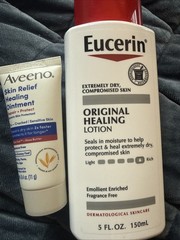 TWO Lotion Eucerin Original Healing 5oz & Aveeno Skin Relief Ointment 0.4oz