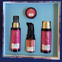 Forest Essentials Luxury Skincare Gift Set • Facial Cleanser Lip Balm Sun Fluid