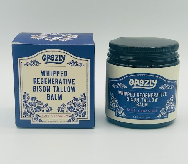 Whipped Bison Tallow Balm w/ Manuka Honey, Jojoba, Rose Geranium Oil NEW