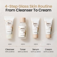 SKINFOOD Rice Starter Kit Toner Serum Moisturizer Face Wash
