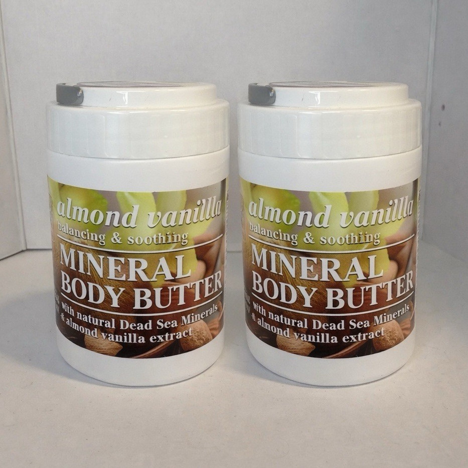 2 Pack Dead Sea Collection Almond Vanilla Mineral Body Butter New Sealed