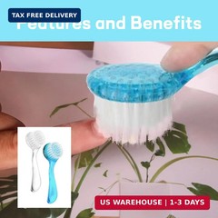 2 Pcs Face Brushes for Cleansing Set Small Manual Exfoliating Brushes for Cleani