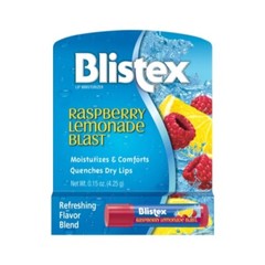 5 Pack Blistex Raspberry Lemonade Blast Fruit Blend Lip Balm SPF 15 .15 Oz Each
