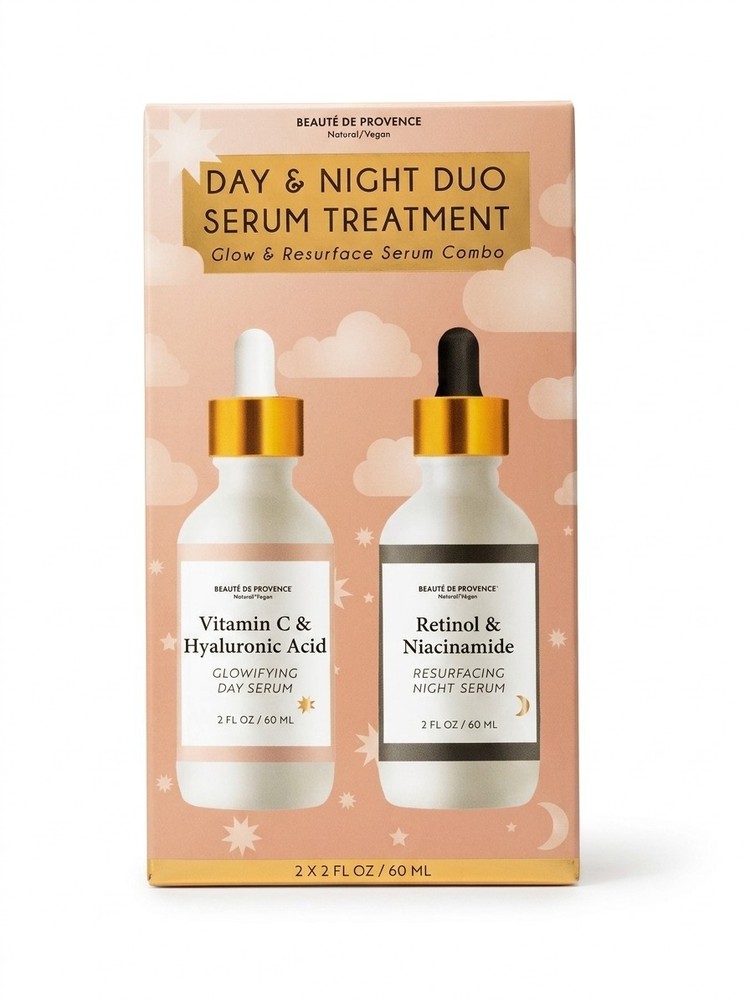 Day & Night Duo Serum Treatment Vitamin C & Hyaluronic + Retinol & Niacinamide