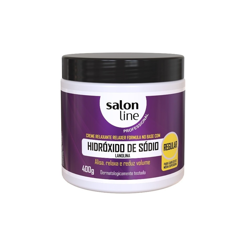 Salon Line Hidroxido de Sodio – Creme Relaxante Lanolina Regular 400Gr – 14.11Oz