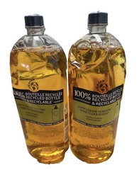 Set of 2 L&rsquo;Occitane Shea Verbena Liquid Soap Refill 16.9 oz Each
