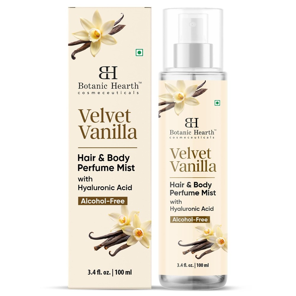 Botanic Hearth Vanilla Hair Perfume & Body Mist, 3.4 Fl Oz (Pack of 1)