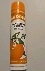 Badger Tangerine Breeze Lip Balm .15 Oz Sealed W/ Olive, Grapefruit & Orange Oil