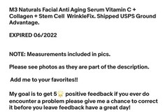 M3 Naturals Facial Anti Aging Serum Vitamin C + Collagen + Stem Cell WrinkleFix