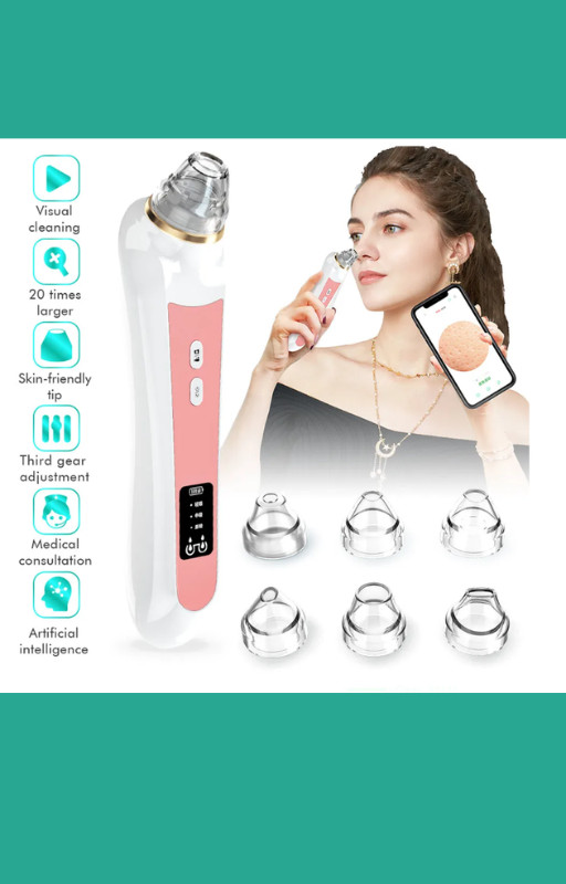 Wireless Visual Blackhead Remover Vacuum – 1080P HD Camera Pore Cleaner – USA