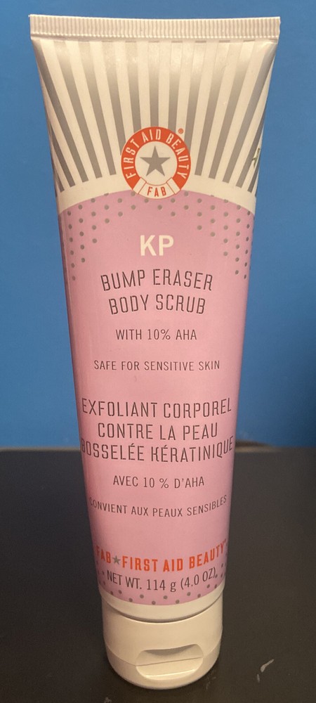 FAB First Aid Beauty KP Bump Eraser Body Scrub, 4oz AVEC 10% D’AHA Exfoliant NEW