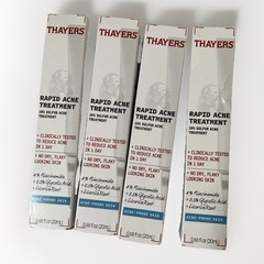 Thayers Rapid Acne Treatment 10% Sulfur X 4 Exp 11/26 NOS .68 Fl Oz Each