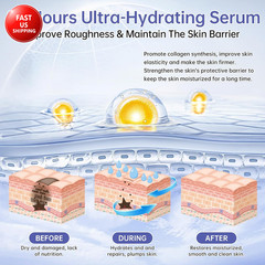 60 Pcs 5% Hyaluronic Acid Serum Ultra-Hydrating Vials, Hyaluronic Acid Tubes, Wa