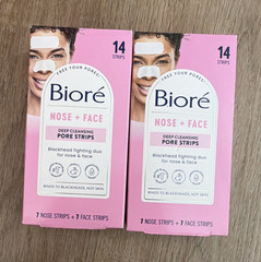 Bioré Deep Cleansing Pore Strips Blackheads Nose + Face Unscented 14 Strips 2 pk