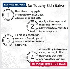 Ora&rsquo;s Amazing Herbal Touchy Skin Salve, Eczema Cream for Kids and Adults, Natura