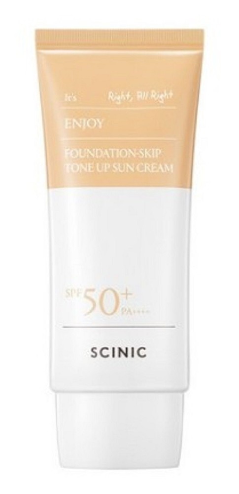 Scinic Enjoy foundation skip tone up sun cream 50g uv protection spf 50+ pa ++++