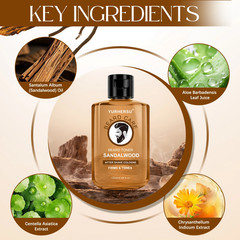 120ml Sandalwood Men Aftershave Lotion Centella Asiatica Skin Toner 1Pc