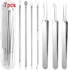 Acne Needle Blackhead Remover Pimple Blemish Comedone Extractor Tweezer Tool Kit