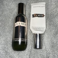 ***EMPTY LA MER The Regenerating Serum EMPTY Bottle 1 oz / 30ml + EMPTY PRIMER