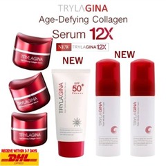 (SET 6) 3TRYLAGINA Age-Defying Collagen Serum 12X+2Micellar Foam+Sunscreen SPF50