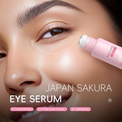 2-in-1 Sakura Eye Serum and Eye Roller, Eye Massager Roller Lifting, Eye Crea…