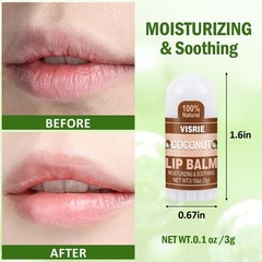 VISRIE 40 Pack Mini Lip Balm Bulk, Natural with 40 Count, clear