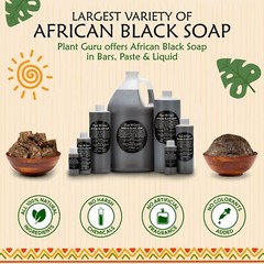 Raw African Black Soap Bar 3 lbs. Bulk Wholesale 100% Pure Natural Organic Ghana