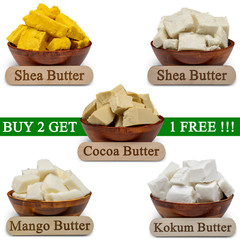 8 oz. Butters 100% Pure Raw Unrefined Natural Organic Bulk Skin Face Body Hair