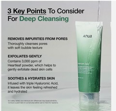 Anua Heartleaf Quercetinol Pore Deep Cleansing Foam, Face wash for Pore Refining