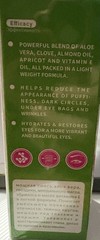 MOOYAM Aloe Vera Eye Serum 1 fl oz/30 mL Hydrating for Dark Circles