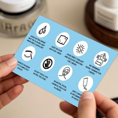 50pcs Permanent Makeup Eyebrow Aftercare Cards, 2 inches by 3.5 inches, White
