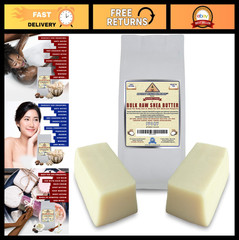 Organic Raw African Ivory White Shea Butter Blocks – Grade A for DIY Beauty & An