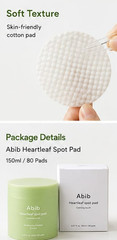 Abib Heartleaf Spot Pad 150ml 80 Pads Moisture Toner Pad Korean Skincare