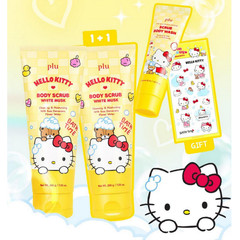PLU Body Scrub White Musk 200g *2ea HELLO KITTY Edition K-Beauty