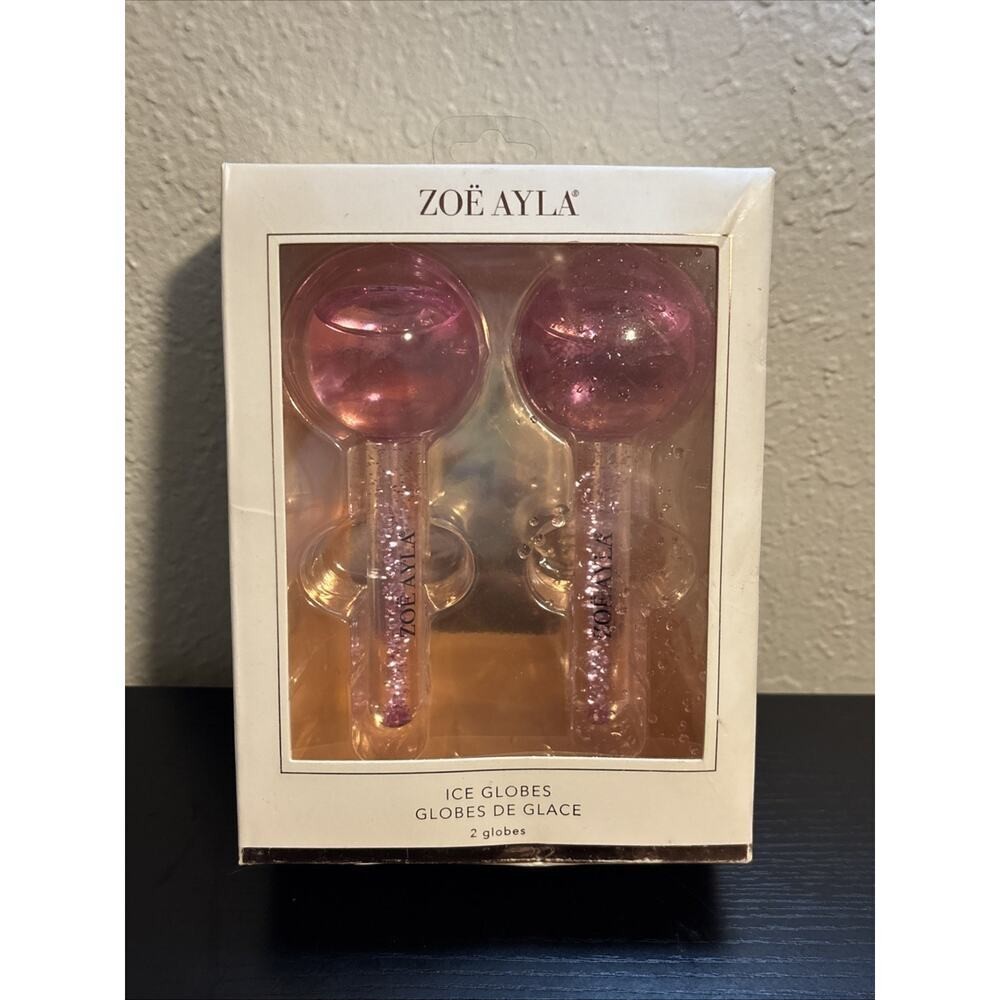 Zoe Ayla Ice Globes for Facials, Glass & Glitter Highly Effective Facial Globes