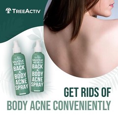 TreeActiv Salicylic Acid Back & Body Acne Spray Shrinks Body Acne 4 fl oz 2pack