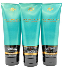 NEW Bath & Body Works Lot of 3 Tubes Men&rsquo;s Freshwater Hydrating Body Cream 8 oz