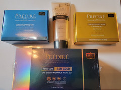Predire Paris 24K Gold Day & Night Radiance Ritual Set, Lip/Eye/Cleanser Bundle
