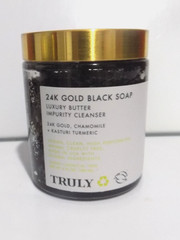 NEW~Truly 24K Gold Black Soap Luxury Butter Impurity Cleanser 6 oz *NOT SEALED*