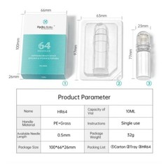 2025 64pin Titanium Needles Bottle 0.5/1.0mm Reusable Microneedle Derma US