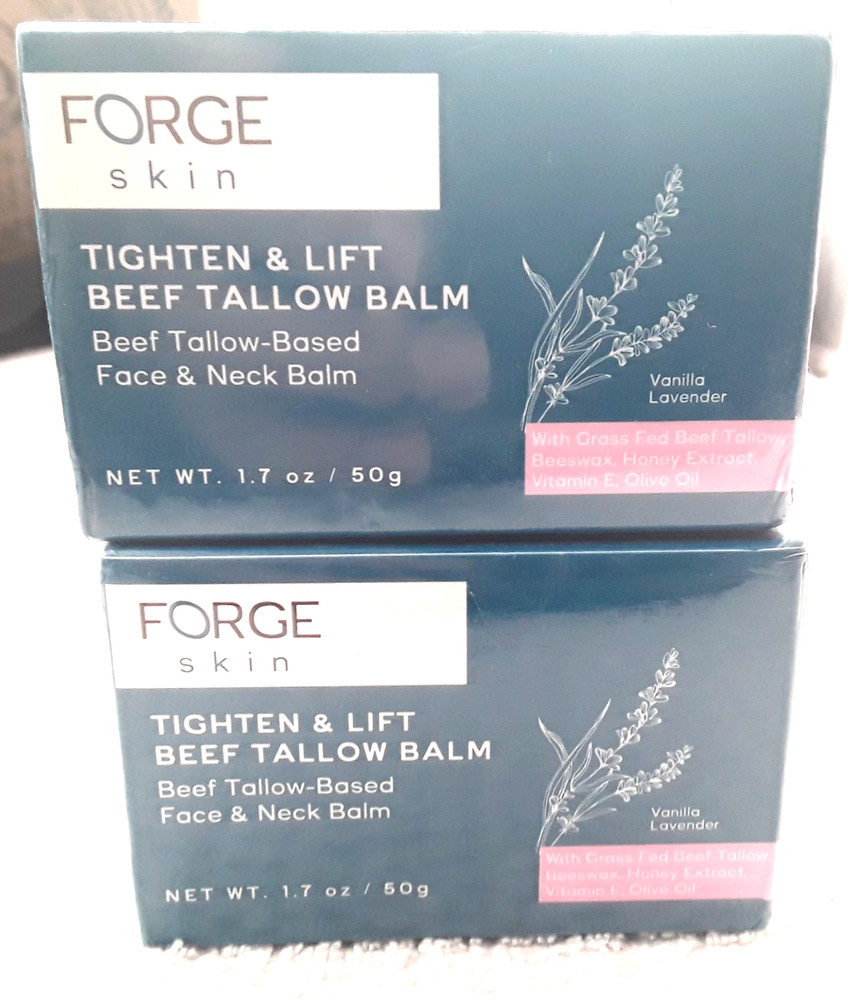 Forge Skin Women Tighten Lift Beef Tallow Balm Face Neck 2-Pack
