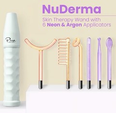 Pure Daily Care NuDerma Professional Skin Therapy Wand 6 Neon/Argon Applicators