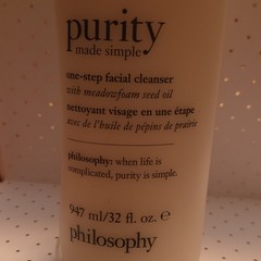 philosophy Purity Made Simple One-Step Face Cleanser Meadowfoam Seed Oil 32oz