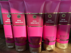 5 (FIVE) PINK OBSESSED 8oz Shea CREAM Bath and & Body Works EVERYDAY LUXURIES