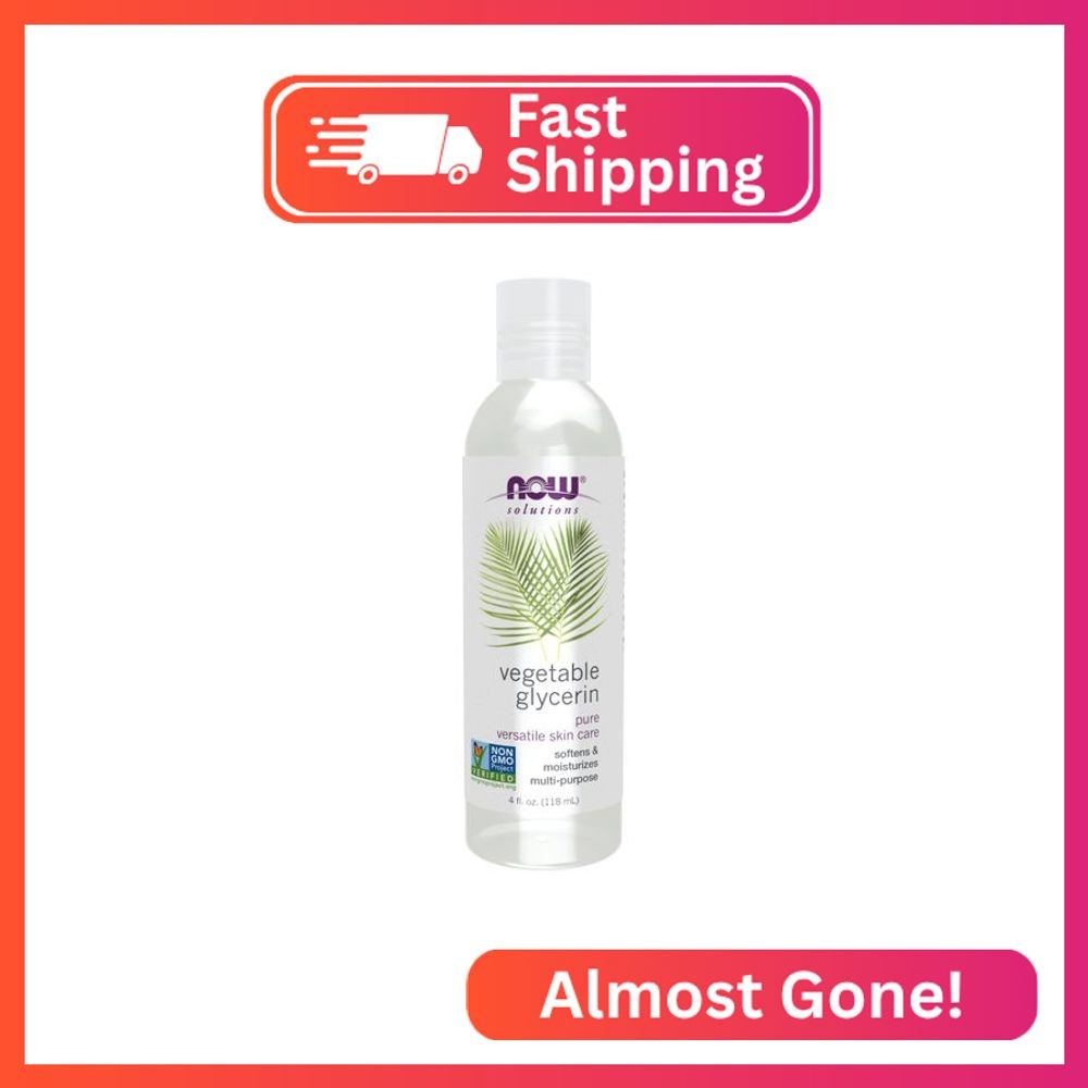 NOW Solutions, Vegetable Glycerin, 100% Pure, Versatile Skin Care, Softening and