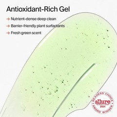 Superfood Facial Cleanser – Kale + Green Tea Daily Face Wash, Gentle Makeup Remo