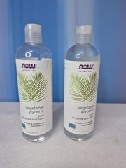 2 Bottles NOW Foods Solutions, Vegetable Glycerin,100% Pure, Versatile Skin Care