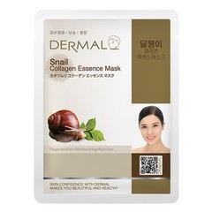 Dermal Korea Collagen Essence Facial Mask Sheet – Snail (12 Packs)