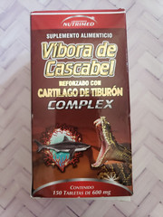 Vibora De Cascabel con Cartílago de Tiburón 150 Tabletas 100% Natural